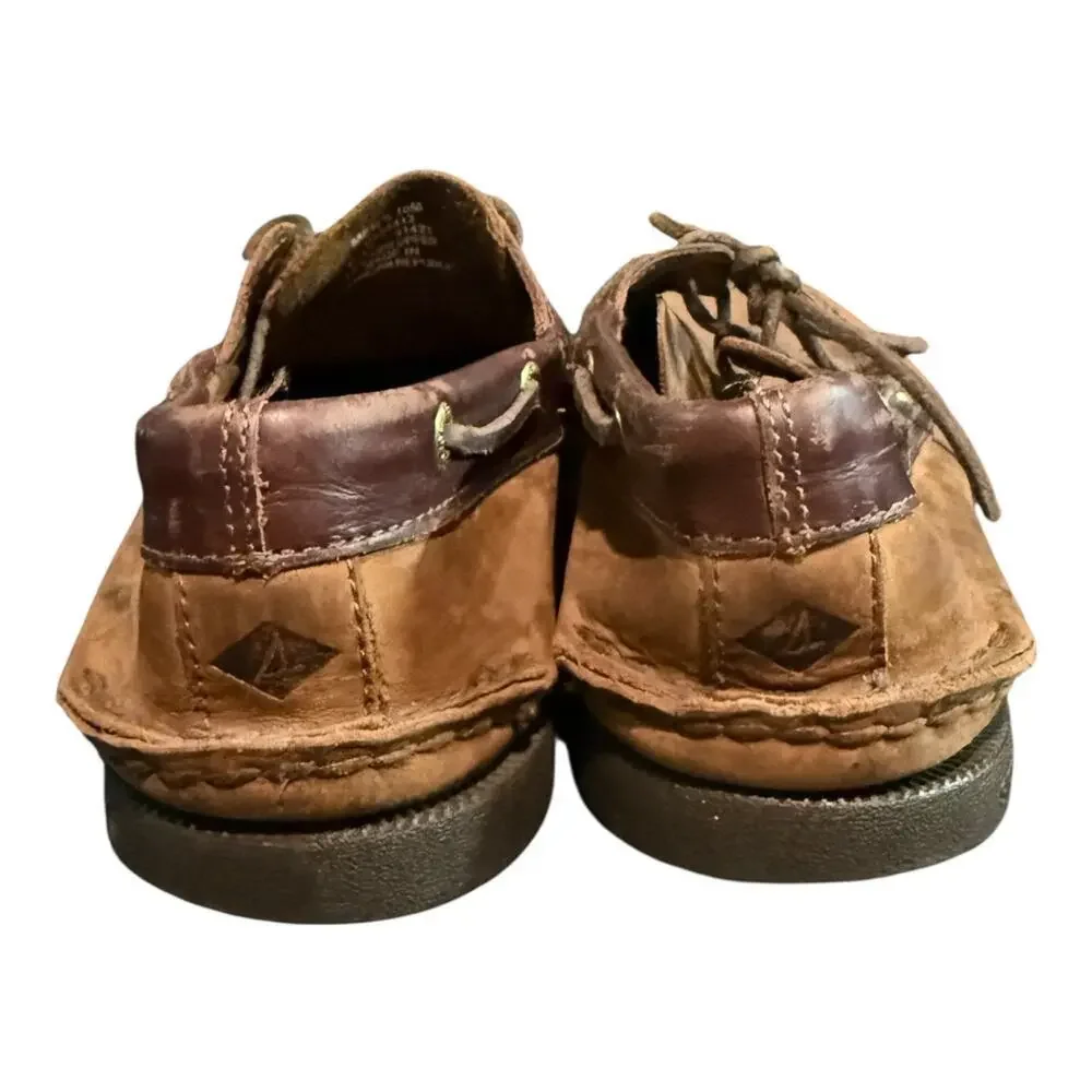 Sperry Top Sider Shoes Men’s Size 10 M 2 Eye Brown Leather Boat Dock 0195412